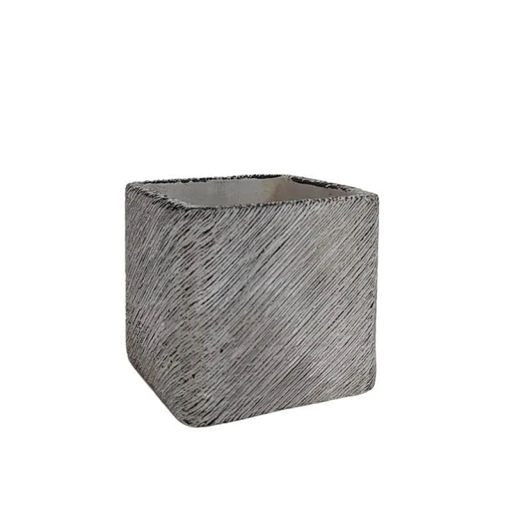 Cache Pot ciment Motif D15,5cm x H10,5cm